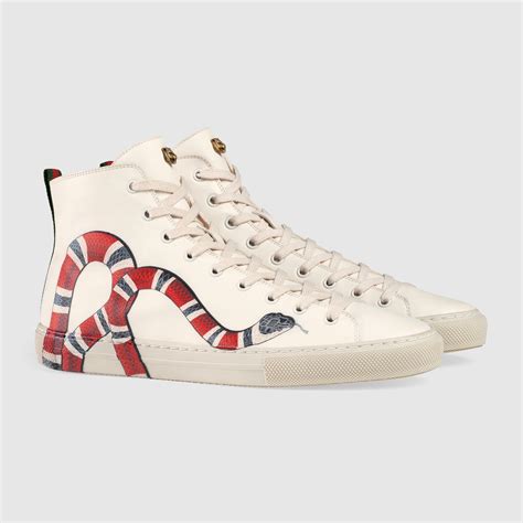 gucci leather high kingsnake